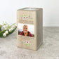Personalised Any Message Floral Solid Wood Photo Tea Light Holder - 2 Sizes