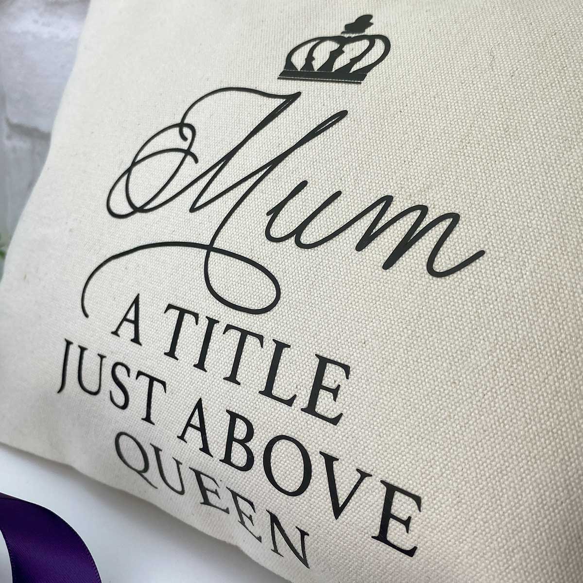 Mum A Title Just Above Queen Accessory Bag (Black or Natural)