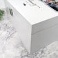Personalised Square Luxury White Wooden Memorial Photo Keepsake Memory Box
