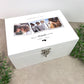Personalised Luxury White Wooden Memorial Photo Keepsake Memory Box - 3 Sizes (22cm | 27cm | 30cm)