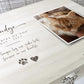 Personalised Paw Prints Large 34cm Luxury Wooden Pet Memorial Photo Memory Box