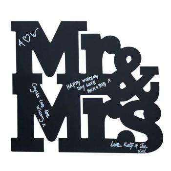 Mr & Mrs Chalk Board Wedding Day Signing Board