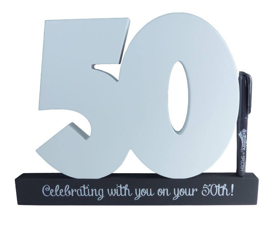 50th Birthday Signature Block by Splosh