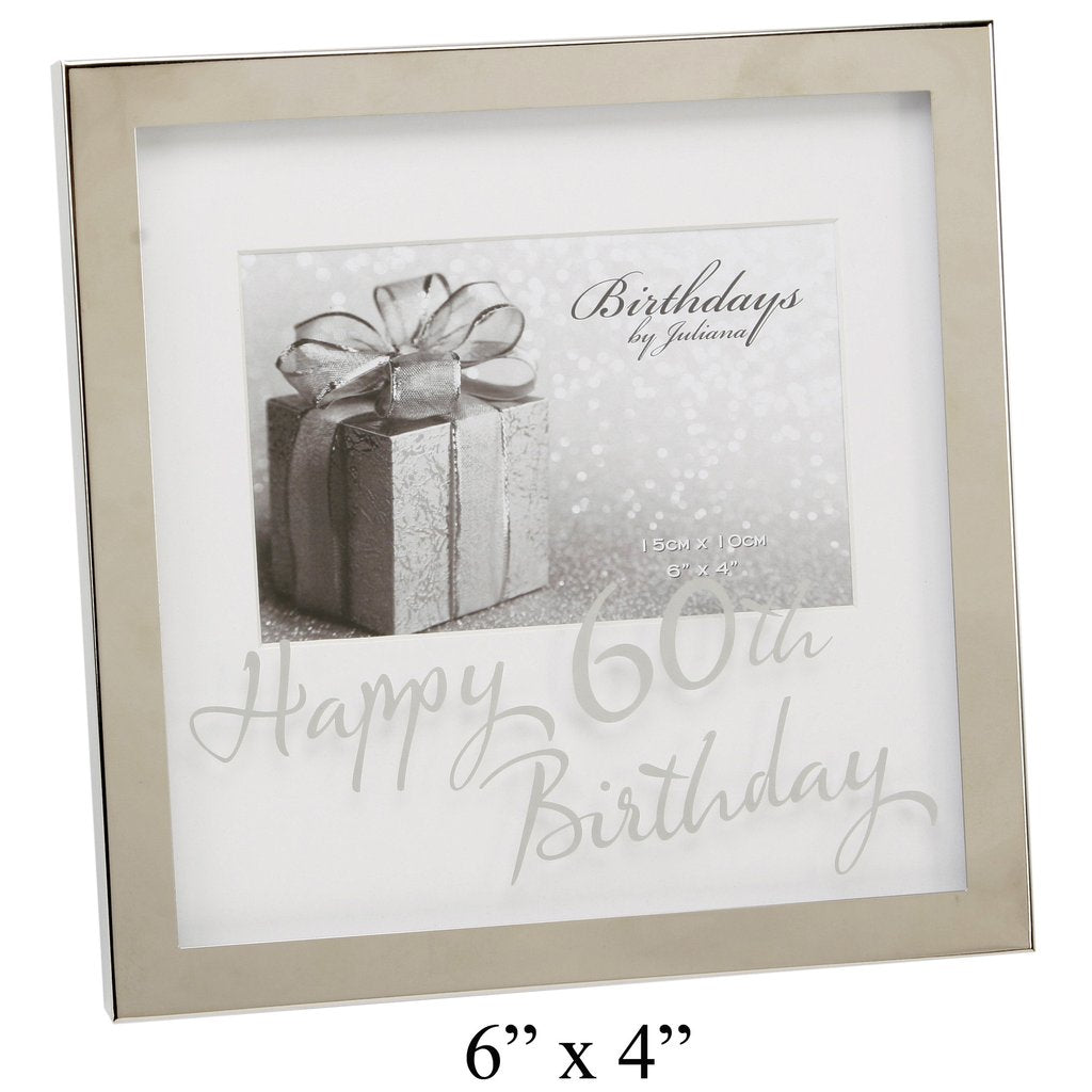 'Happy Milestone Birthday' Mirror Print Box Photo Frame - Various Ages