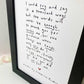 Thank You Mum Poem By Catherine Prutton - Frame Options