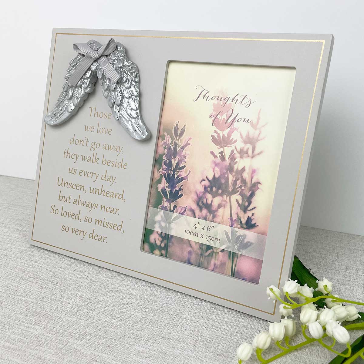'Those We Love Don't Go Away' Angel Wings Photo Frame