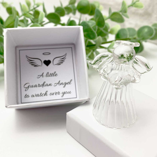 Boxed Glass 'Guardian Angel' Ornament