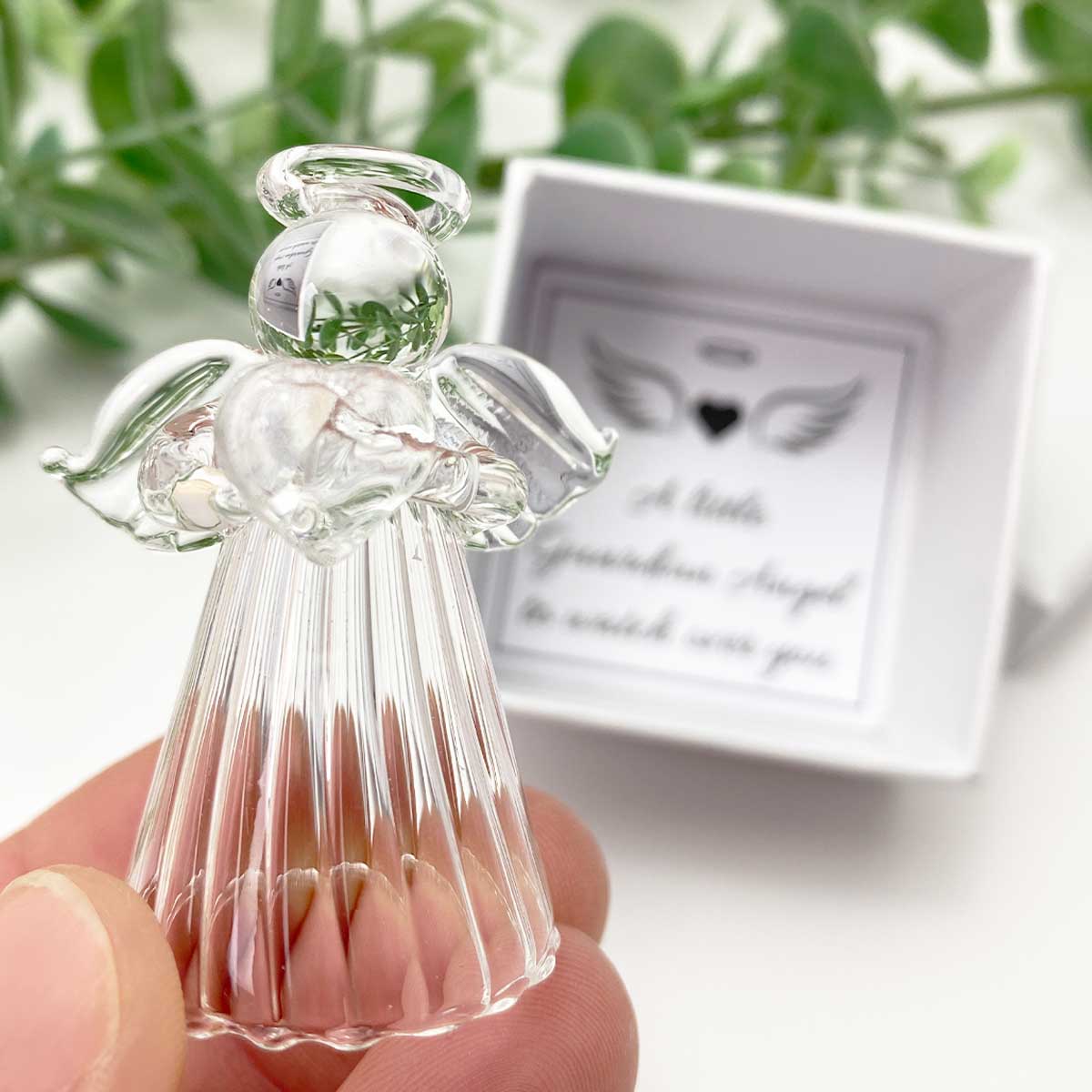 Boxed Glass 'Guardian Angel' Ornament