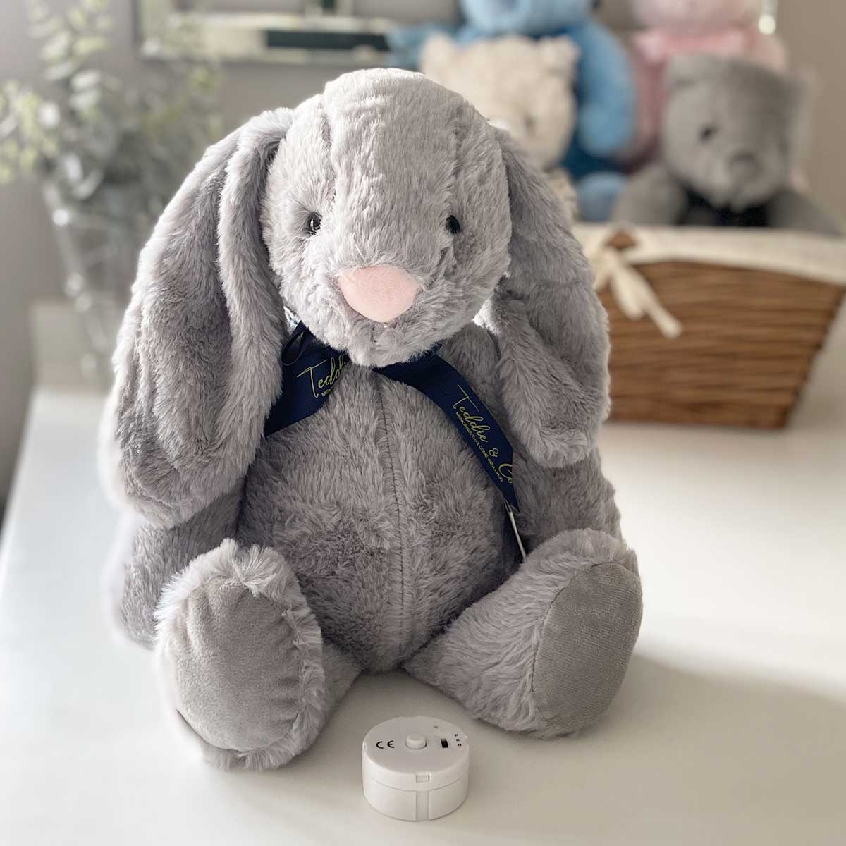 Cloud b dreamy hugginz grey bunny plush stuffed animal hot sale