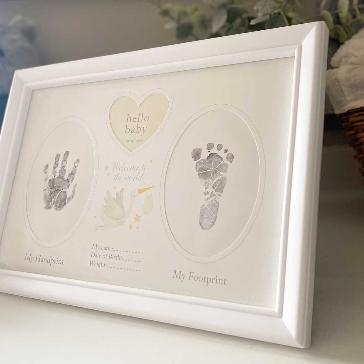 Welcome To The World Hand & Foot Print Frame + Inkpad