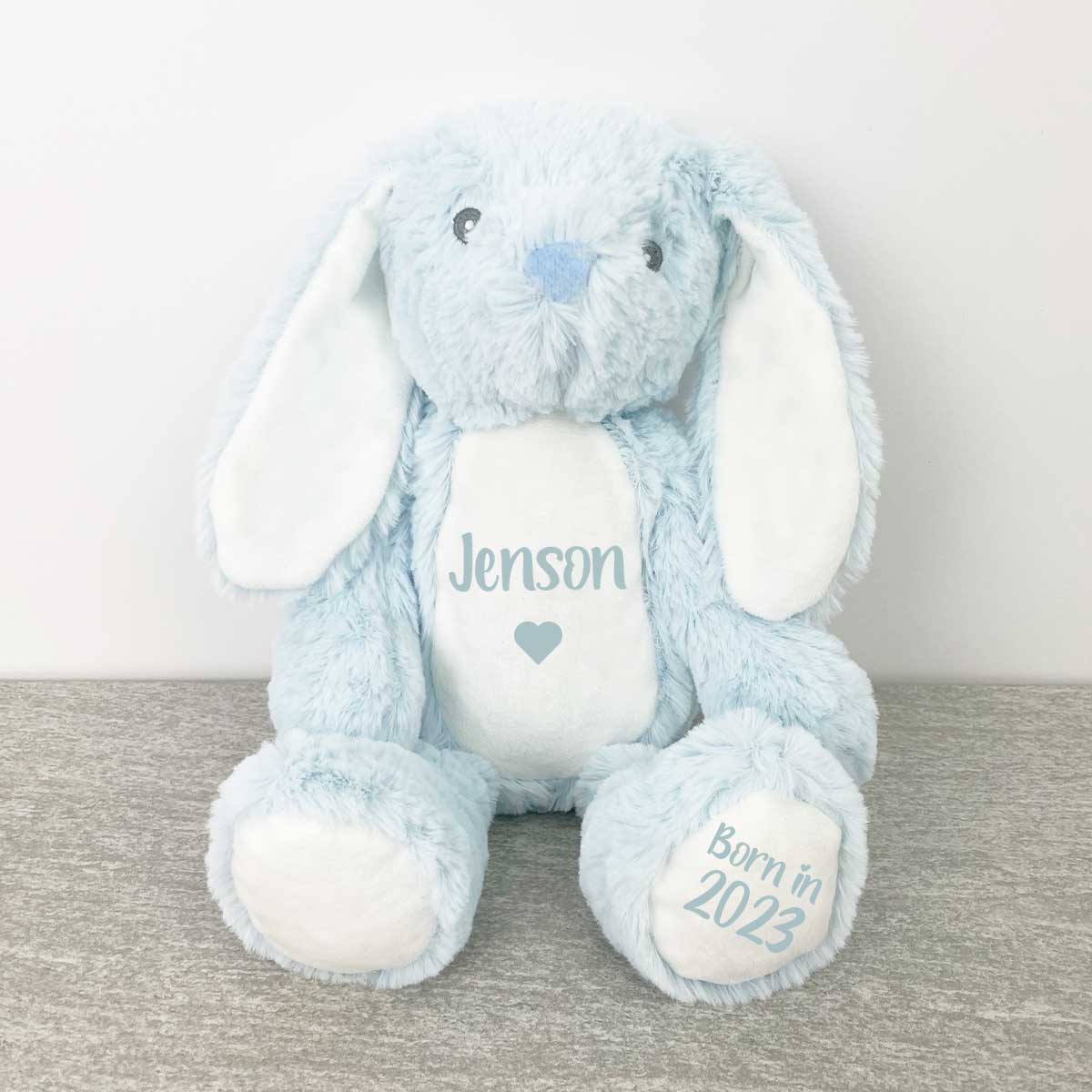 Personalised 'Born in 2024' Blue Bunny