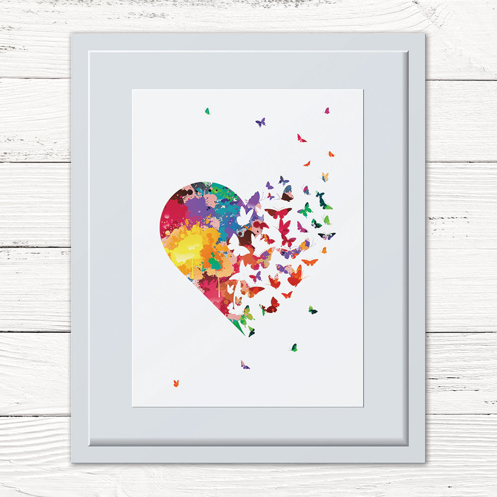 Personalised 'Butterflies Heart' Print