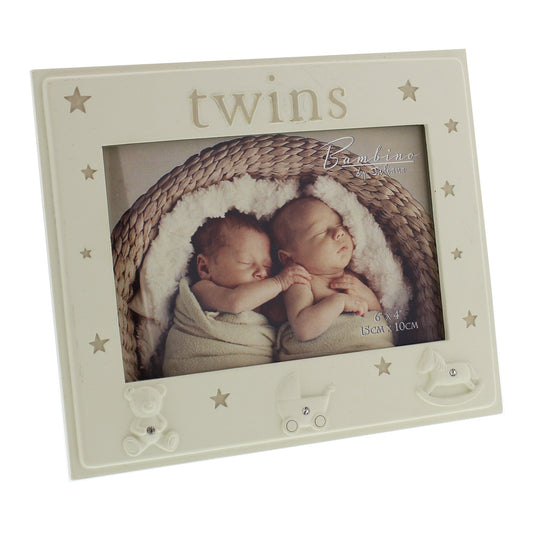 Twins Resin Photoframe Bambino by Juliana