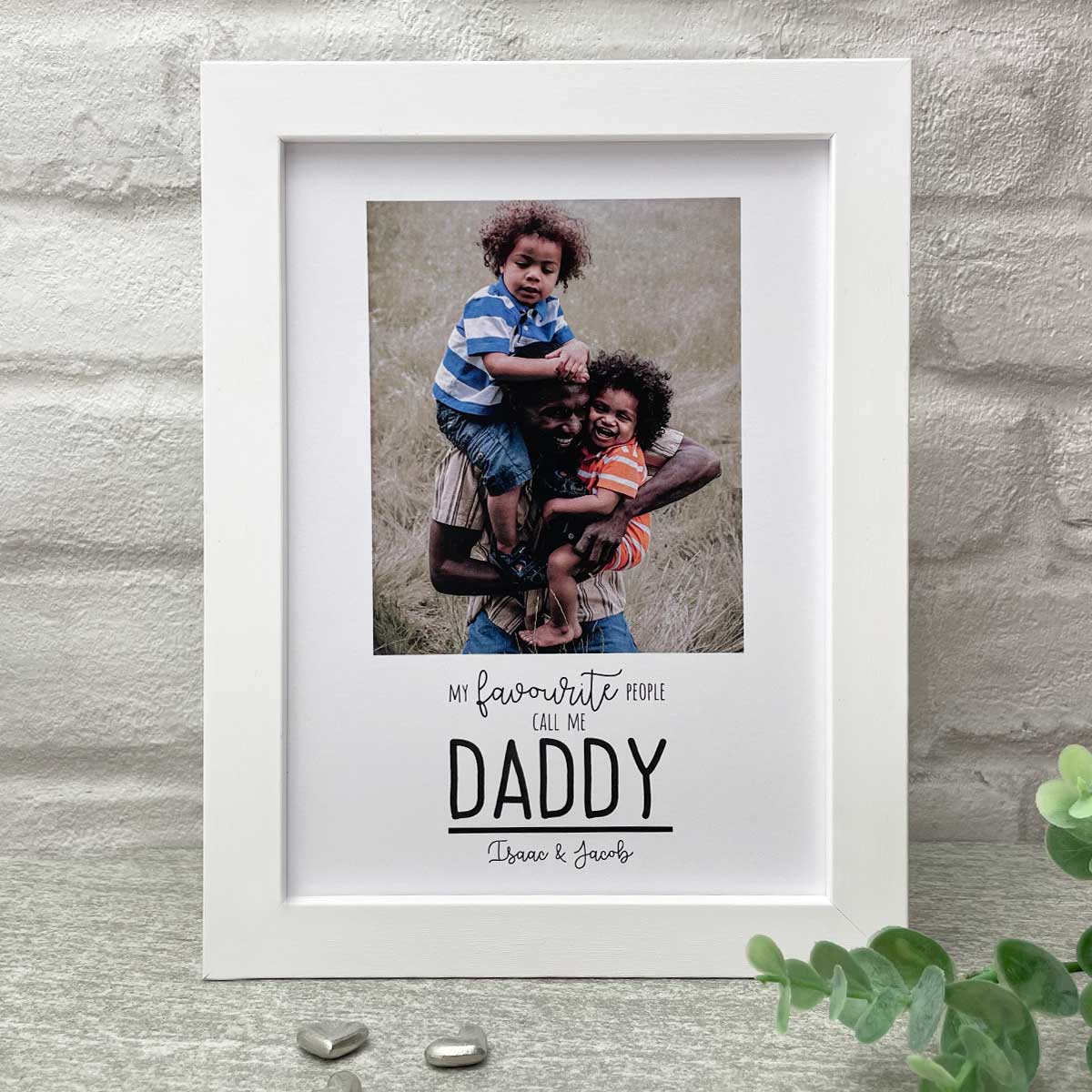 Personalised Framed My Favourite People Call Me Daddy Photo Print
