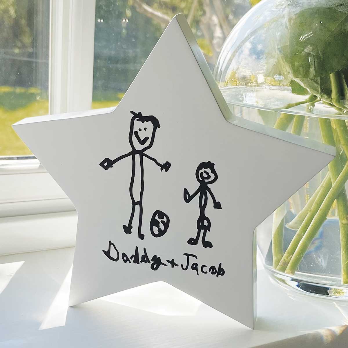 Your Child's Drawing Wooden Freestanding Star