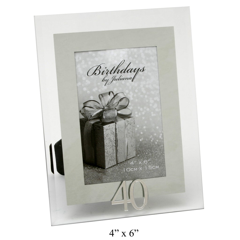 Milestone Number Birthday Photo Frame, Glass & Mirror - Various Ages