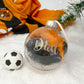 Personalised Sporting Club Colours Glass Christmas Bauble