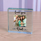 Personalised Glass Token 'Love You Daddy'