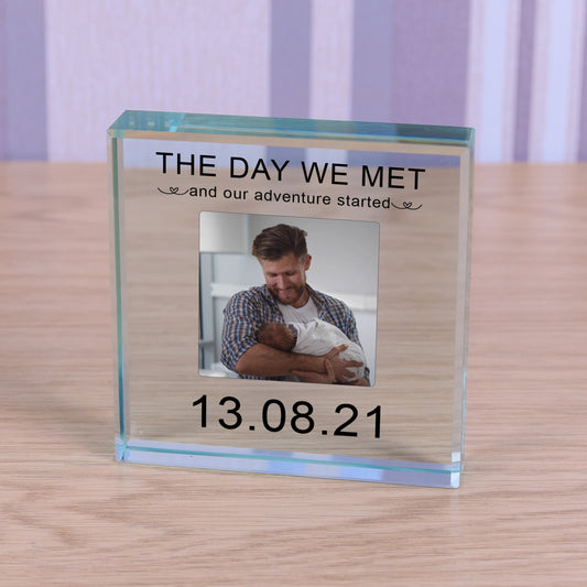 Personalised 'The Day We Met' Glass Token