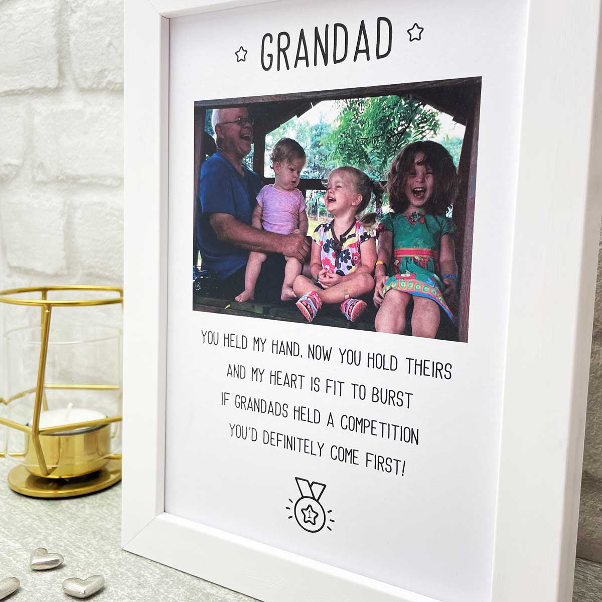 Grandad Father's Day Poem Framed Photo Print