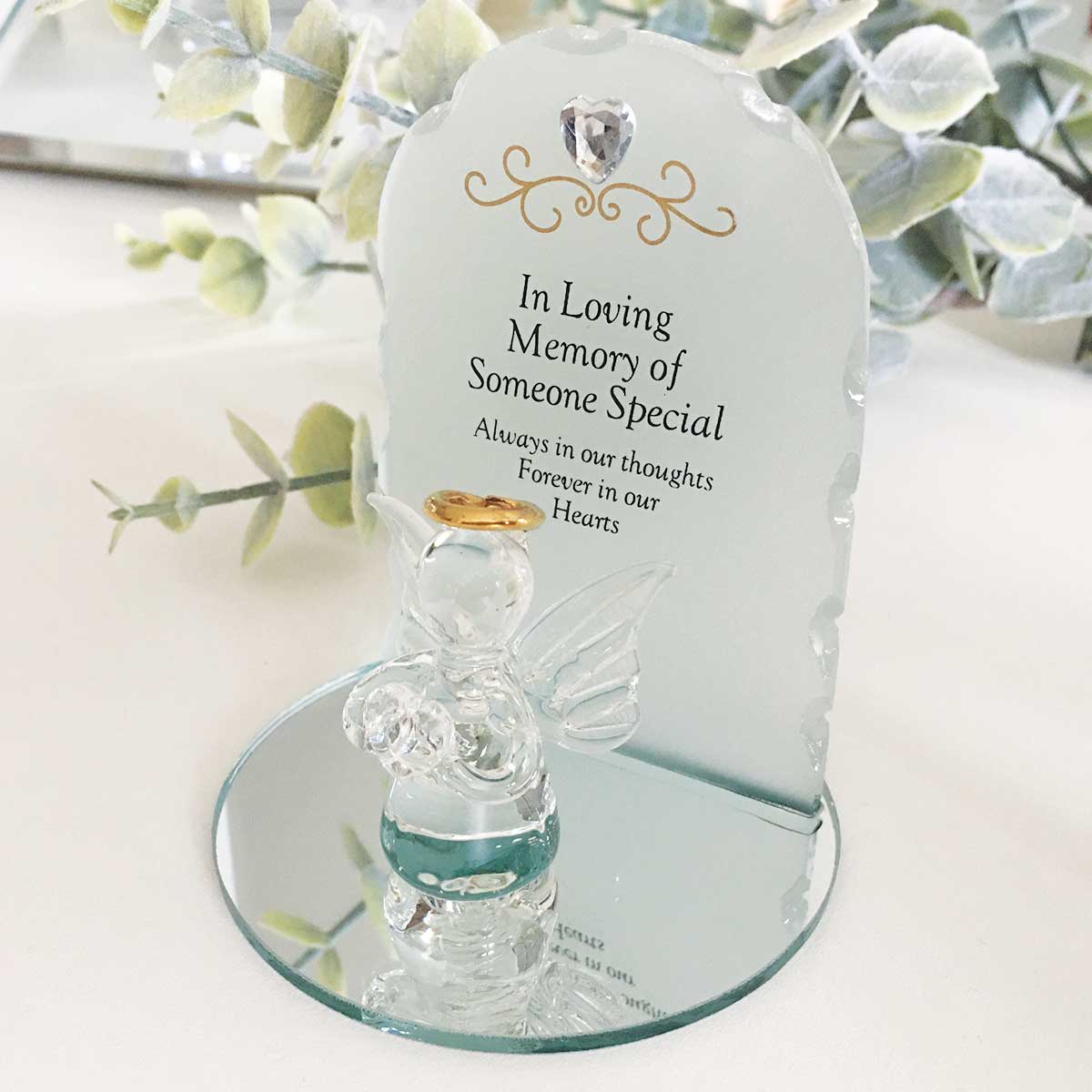 In Loving Memory Of Someone Special Glass Angel Ornament