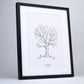 Personalised Fingerprint Tree, Hand Drawn Sketch