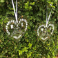 Personalised Love Birds Couples Acrylic Hanging Decoration