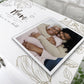 Personalised Luxury Floral White Wooden Memorial Photo Keepsake Memory Box - 3 Sizes (22cm | 27cm | 30cm)