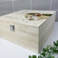 Personalised 28cm Square Luxury Wooden Pet Memorial Photo Memory Box