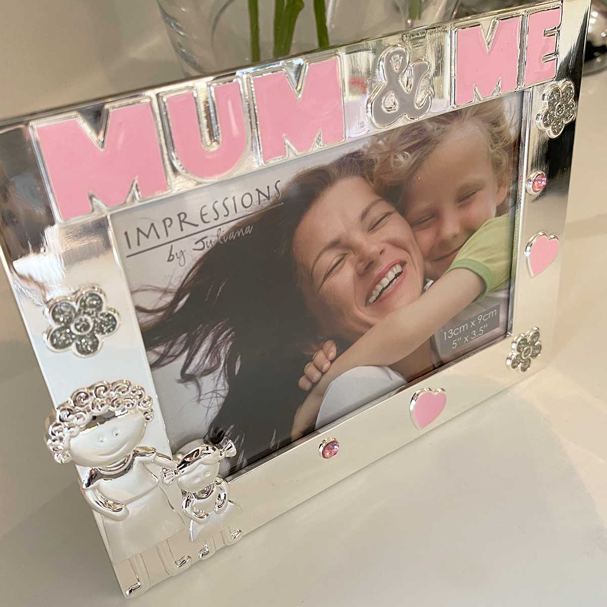 'Mum & Me' Photo Frame, Silver Plated