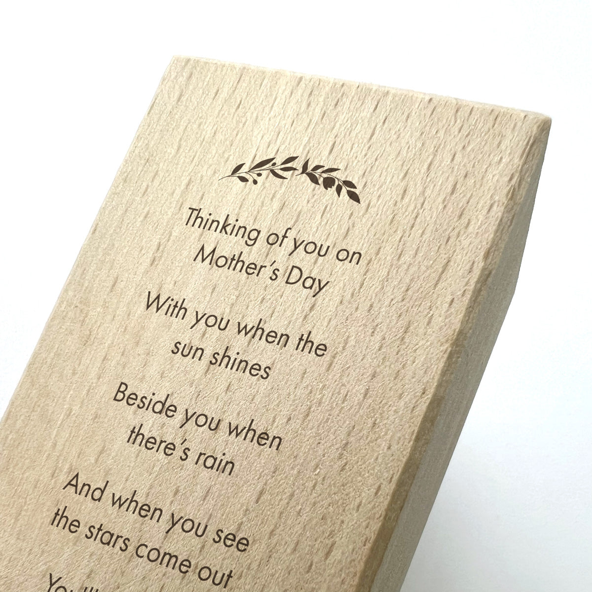 Thinking Of You On Mother's Day Wooden Tea Light Holder
