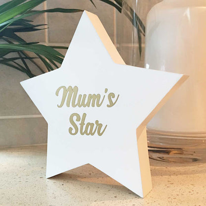 Personalised 'Forever Watching Over You' Wooden Freestanding Memorial Star