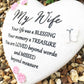 Thoughts of you Grave Marker Memorial Heart- My Wife
