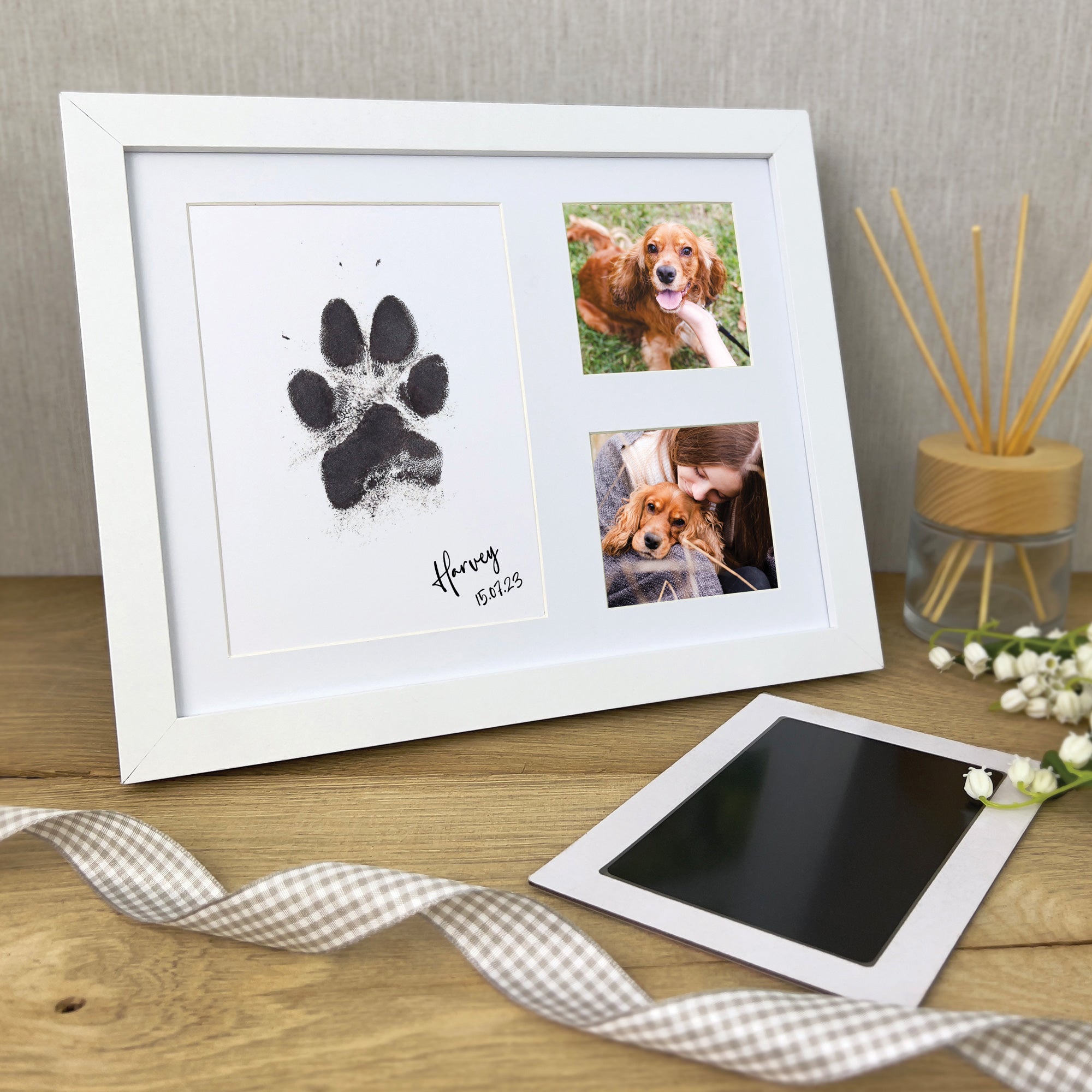 Dog paw print photo frame hotsell