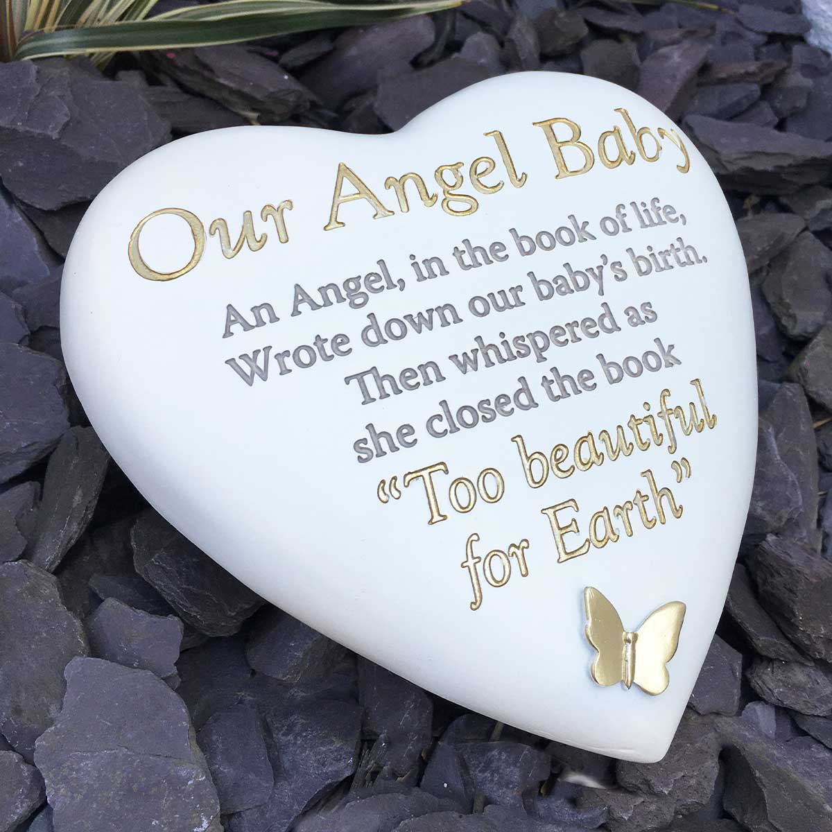 Thoughts of you Grave Marker Memorial Heart- Our Angel Baby