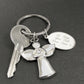 Personalised Silver Plated Angel Message Keyring