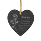 Personalised Rose Slate Heart Decoration