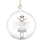 Personalised Christmas Tree Bauble, Glass with Angel