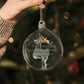 Personalised Christmas Tree Bauble, Glass with Reindeer
