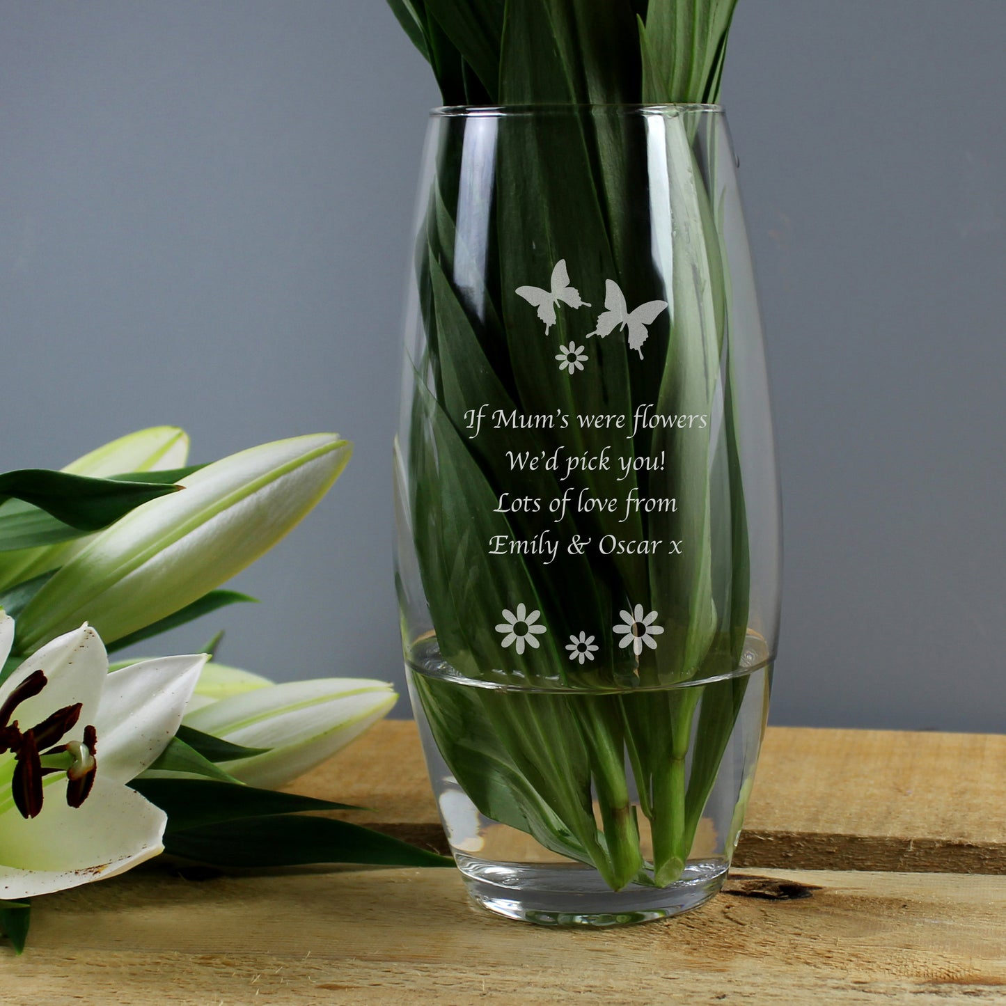 Personalised 'If Mums Were Flowers I'd Pick You' Vase