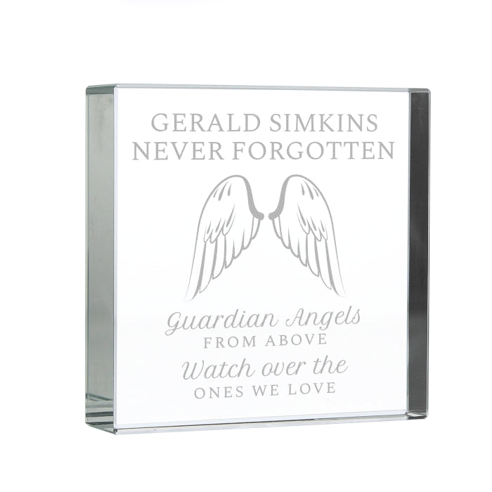 Personalised Angel Wings Crystal Token