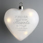Personalised LED Hanging Glass Heart - Memorial