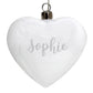 Personalised Christmas LED Hanging Glass Heart - Name Only
