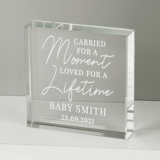Personalised Carried for a Moment Large Crystal Token