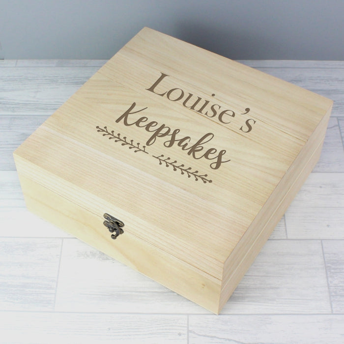 Personalised Wooden Keepsake Box