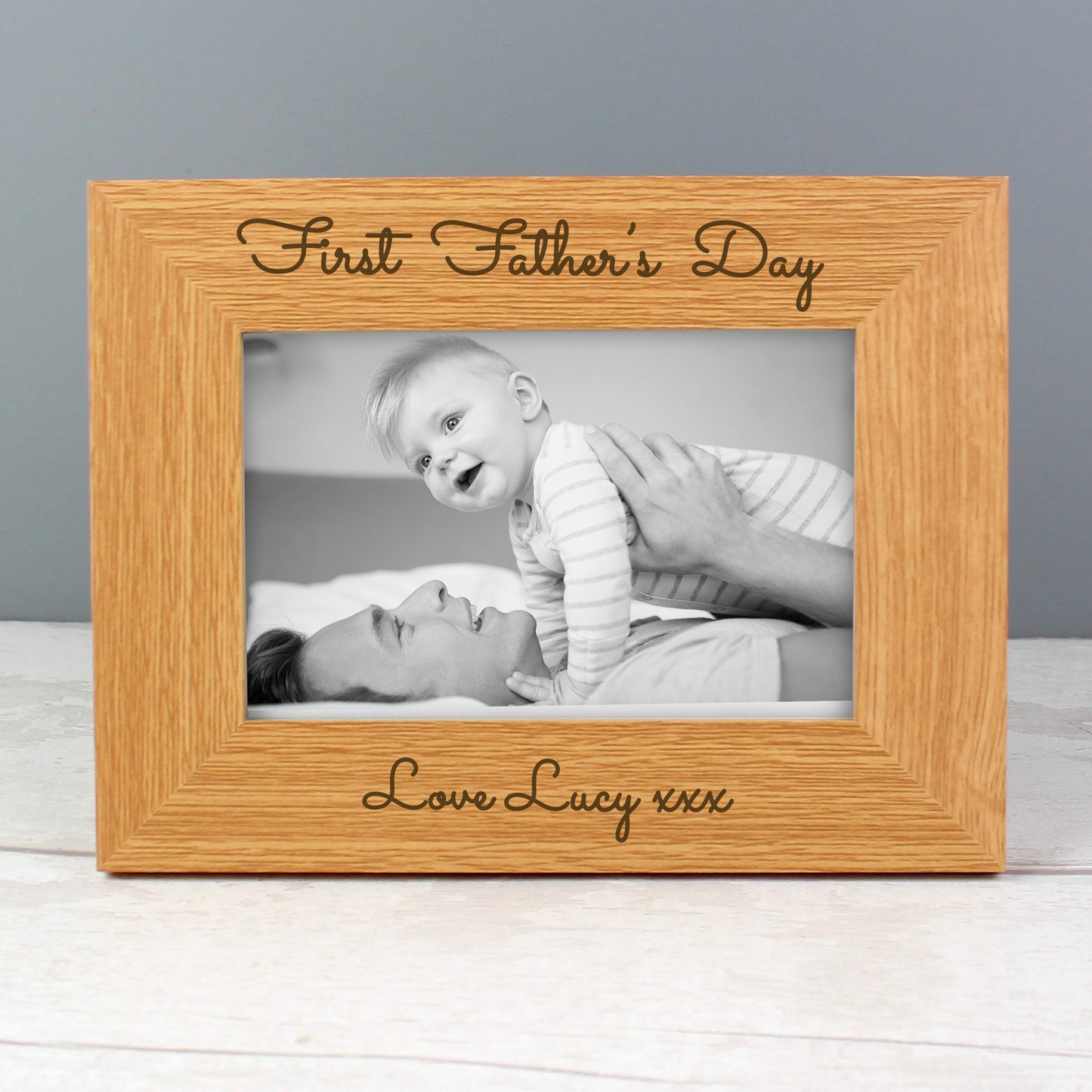 Personalised Free Text 6x4 Wooden Photo Frame