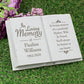 Personalised Book Memorial Grave Marker - In Loving Memory