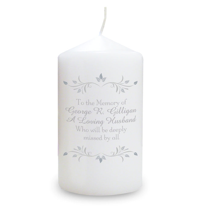Personalised Sentiments Pillar Candle - Your Message