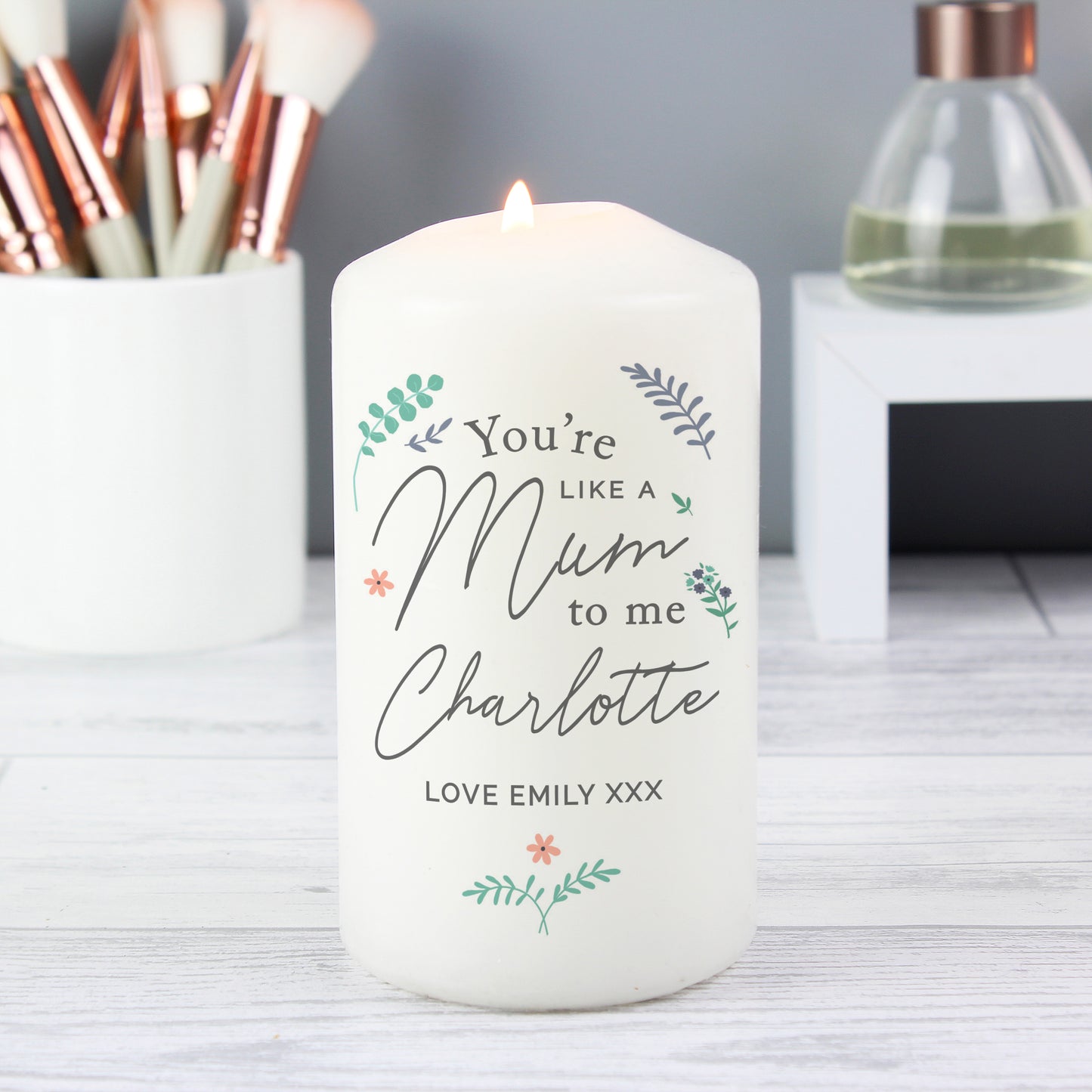 Personalised "You're Like A Mum To Me" Pillar Candle