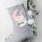 Personalised Luxury Silver Grey Christmas Stocking - 6 Designs